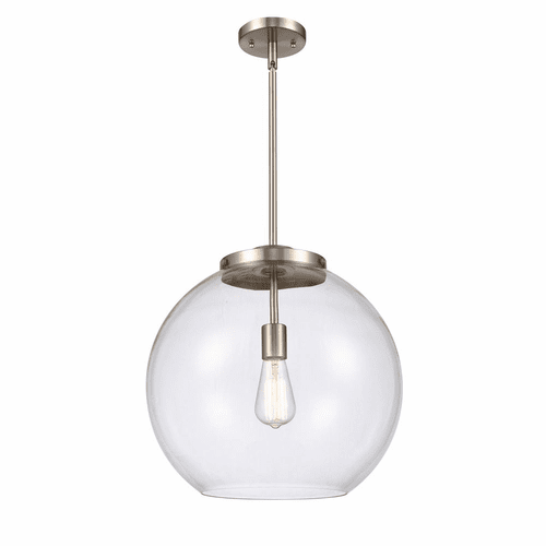 Innovations Athens 1-LT 13.75" Pendant - Brushed Satin Nickel - 221-1S-SN-G122-16-LED