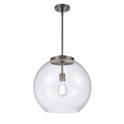 Innovations Athens 1-LT 13.75" Pendant - Matte Black - 221-1S-BK-G122-16