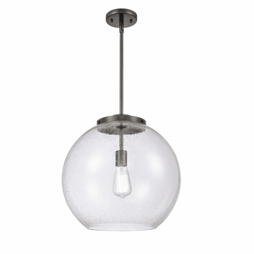 Innovations Athens 1-LT 13.75" Pendant - Matte Black - 221-1S-BK-G124-16