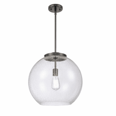 Innovations Athens 1-LT 13.75" Pendant - Matte Black - 221-1S-BK-G124-16