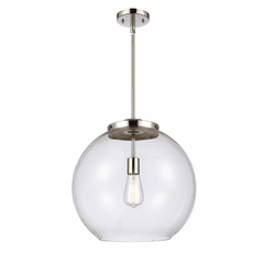 Innovations Athens 1-LT 13.75" Pendant - Polished Nickel - 221-1S-PN-G122-16-LED