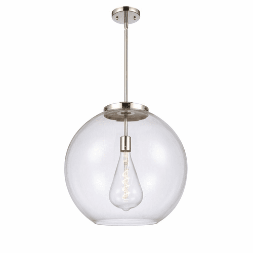 Innovations Athens 1-LT 13.75" Pendant - Polished Nickel - 221-1S-PN-G122-18