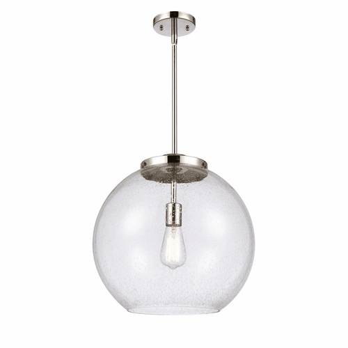 Innovations Athens 1-LT 13.75" Pendant - Polished Nickel - 221-1S-PN-G124-16-LED