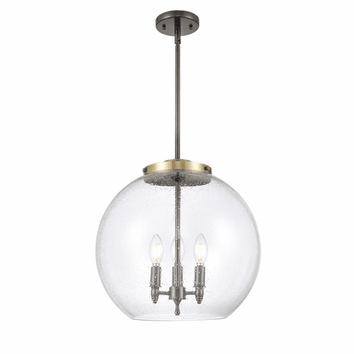 Innovations Athens 3-LT 13.75" Pendant - Black Antique Brass - 221-3S-BAB-G124-16