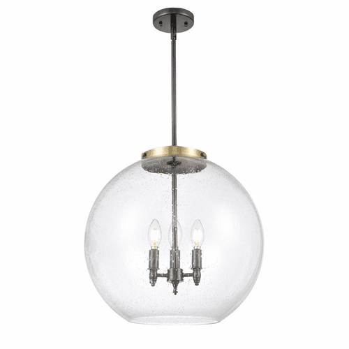 Innovations Athens 3-LT 13.75" Pendant - Black Antique Brass - 221-3S-BAB-G124-18