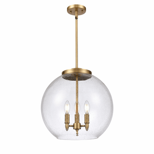 Innovations Athens 3-LT 13.75" Pendant - Brushed Brass - 221-3S-BB-G124-16