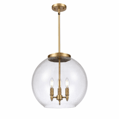 Innovations Athens 3-LT 13.75" Pendant - Brushed Brass - 221-3S-BB-G124-16
