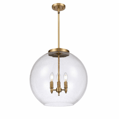 Innovations Athens 3-LT 13.75" Pendant - Brushed Brass - 221-3S-BB-G124-18