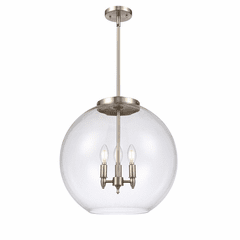 Innovations Athens 3-LT 13.75" Pendant - Brushed Satin Nickel - 221-3S-SN-G122-18