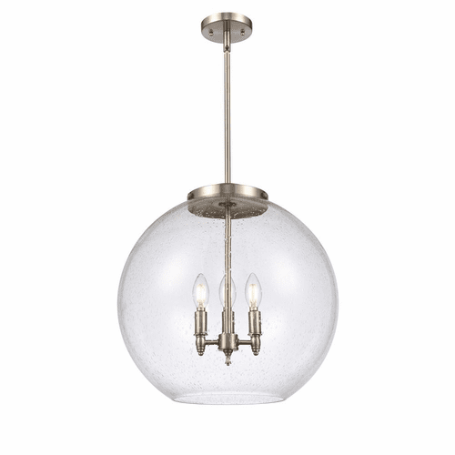 Innovations Athens 3-LT 13.75" Pendant - Brushed Satin Nickel - 221-3S-SN-G124-18