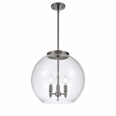 Innovations Athens 3-LT 13.75" Pendant - Matte Black - 221-3S-BK-G124-16