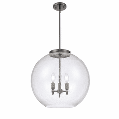 Innovations Athens 3-LT 13.75" Pendant - Matte Black - 221-3S-BK-G124-18