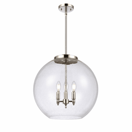 Innovations Athens 3-LT 13.75" Pendant - Polished Nickel - 221-3S-PN-G124-18
