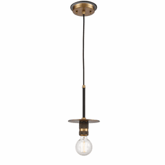 Innovations Aurora 1 Light Mini Pendant - Black Brushed Brass - 431-1P-BBB