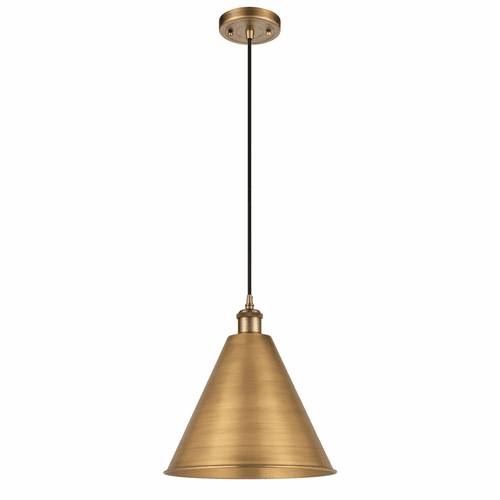 Innovations Ballston Cone 1-LT Mini Pendant - Brushed Brass - 516-1P-BB-MBC-16-BB