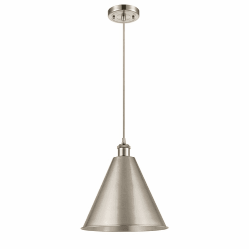 Innovations Ballston Cone 1-LT Mini Pendant - Brushed Satin Nickel - 516-1P-SN-MBC-16-SN