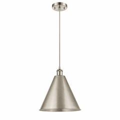 Innovations Ballston Cone 1-LT Mini Pendant - Brushed Satin Nickel - 516-1P-SN-MBC-16-SN-LED