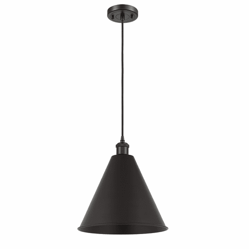 Innovations Ballston Cone 1-LT Mini Pendant - Matte Black - 516-1P-BK-MBC-16-BK-LED