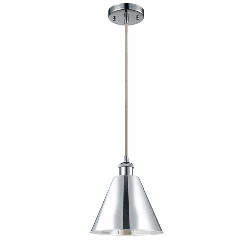 Innovations Ballston Cone 1-LT Mini Pendant - Polished Chrome - 516-1P-PC-MBC-12-PC-LED