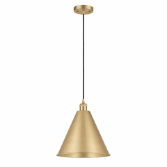 Innovations Ballston Cone 1-LT Mini Pendant - Satin Gold - 516-1P-SG-MBC-16-SG-LED