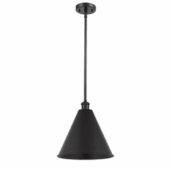 Innovations Ballston Cone 1-LT Pendant - Matte Black - 516-1S-BK-MBC-16-BK-LED