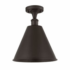 Innovations Ballston Cone 1-LT Semi-Flush Mount - Oil Rubbed Bronze - 516-1C-OB-MBC-12-OB-LED