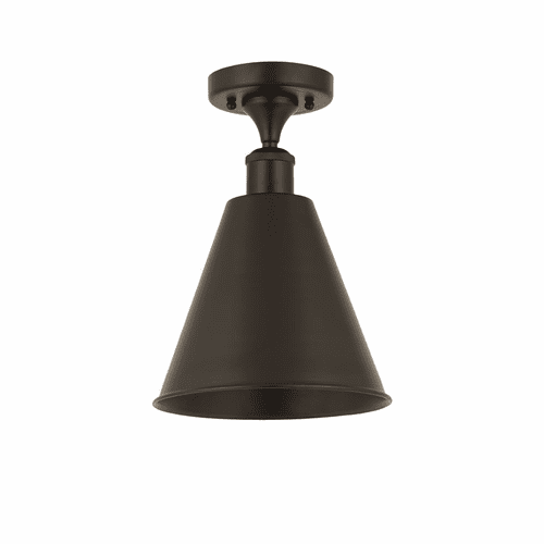 Innovations Ballston Cone 1-LT Semi-Flush Mount - Oil Rubbed Bronze - 516-1C-OB-MBC-8-OB-LED