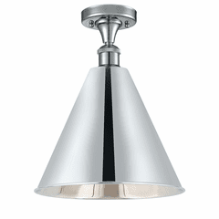 Innovations Ballston Cone 1-LT Semi-Flush Mount - Polished Chrome - 516-1C-PC-MBC-16-PC