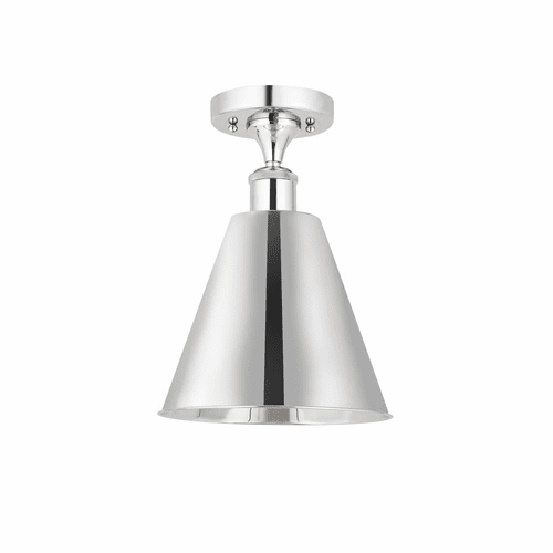 Innovations Ballston Cone 1-LT Semi-Flush Mount - Polished Chrome - 516-1C-PC-MBC-8-PC