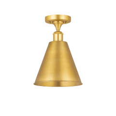 Innovations Ballston Cone 1-LT Semi-Flush Mount - Satin Gold - 516-1C-SG-MBC-8-SG