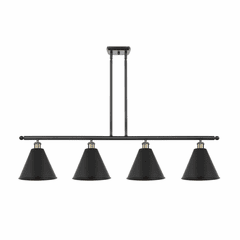 Innovations Ballston Cone 4-LT Island Light - Black Antique Brass - 516-4I-BAB-MBC-12-BK-LED Innovations Ballston Cone 4-LT Island Light - Black Antique Brass - 516-4I-BAB-MBC-12-BK-LED