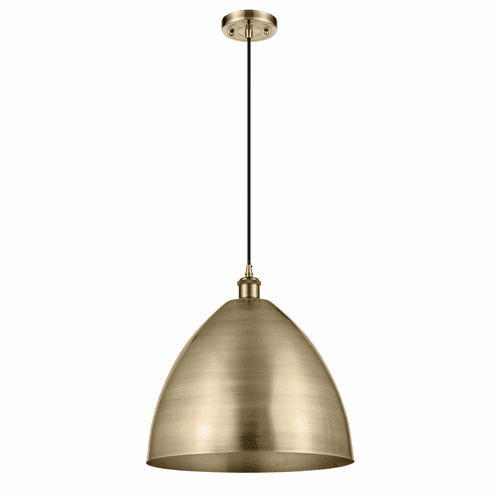 Innovations Ballston Dome 1-LT Mini Pendant - Antique Brass - 516-1P-AB-MBD-16-AB-LED