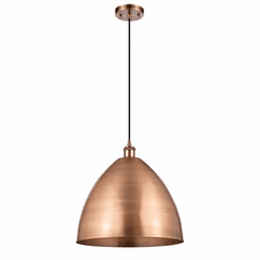 Innovations Ballston Dome 1-LT Mini Pendant - Antique Copper - 516-1P-AC-MBD-16-AC-LED