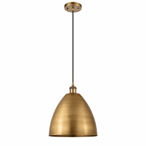 Innovations Ballston Dome 1-LT Mini Pendant - Brushed Brass - 516-1P-BB-MBD-12-BB-LED