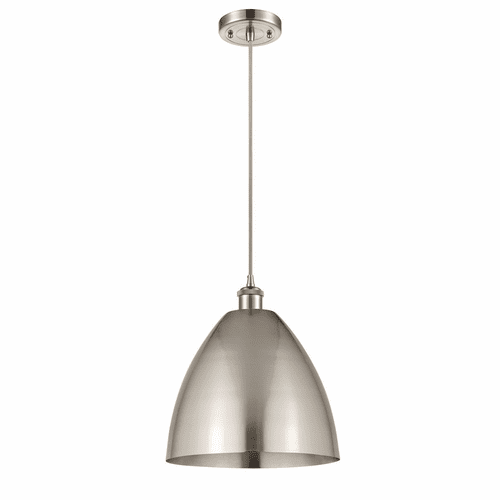 Innovations Ballston Dome 1-LT Mini Pendant - Brushed Satin Nickel - 516-1P-SN-MBD-12-SN-LED