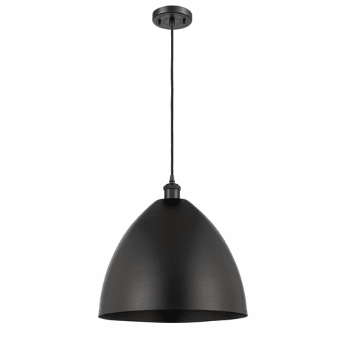 Innovations Ballston Dome 1-LT Mini Pendant - Matte Black - 516-1P-BK-MBD-16-BK-LED