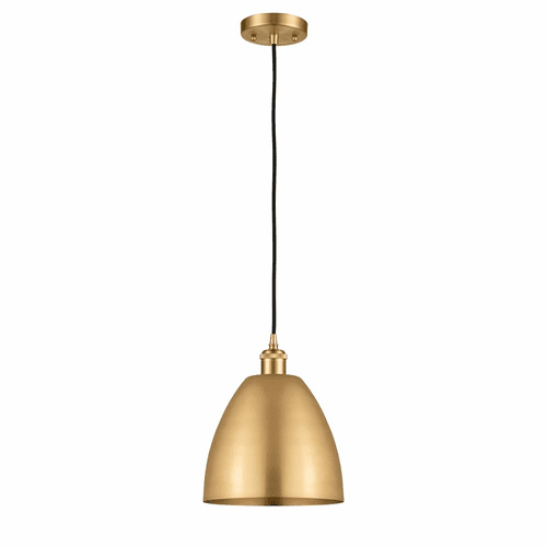 Innovations Ballston Dome 1-LT Mini Pendant - Satin Gold - 516-1P-SG-MBD-9-SG-LED