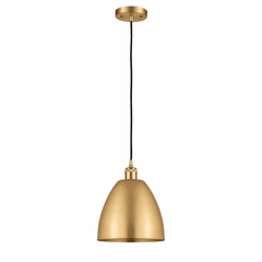 Innovations Ballston Dome 1-LT Mini Pendant - Satin Gold - 516-1P-SG-MBD-9-SG-LED