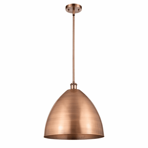 Innovations Ballston Dome 1-LT Pendant - Antique Copper - 516-1S-AC-MBD-16-AC-LED