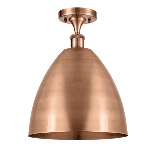 Innovations Ballston Dome 1-LT Semi-Flush Mount - Antique Copper - 516-1C-AC-MBD-12-AC