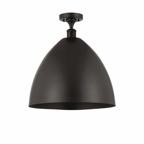 Innovations Ballston Dome 1-LT Semi-Flush Mount - Matte Black - 516-1C-BK-MBD-16-BK-LED