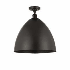 Innovations Ballston Dome 1-LT Semi-Flush Mount - Matte Black - 516-1C-BK-MBD-16-BK-LED