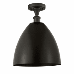 Innovations Ballston Dome 1-LT Semi-Flush Mount - Oil Rubbed Bronze - 516-1C-OB-MBD-12-OB-LED