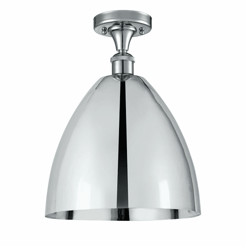 Innovations Ballston Dome 1-LT Semi-Flush Mount - Polished Chrome - 516-1C-PC-MBD-12-PC-LED