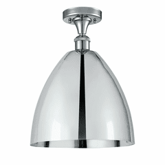 Innovations Ballston Dome 1-LT Semi-Flush Mount - Polished Chrome - 516-1C-PC-MBD-12-PC-LED