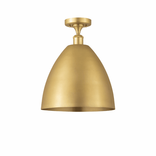 Innovations Ballston Dome 1-LT Semi-Flush Mount - Satin Gold - 516-1C-SG-MBD-12-SG-LED