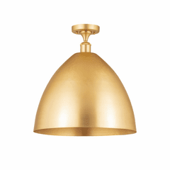 Innovations Ballston Dome 1-LT Semi-Flush Mount - Satin Gold - 516-1C-SG-MBD-16-SG-LED
