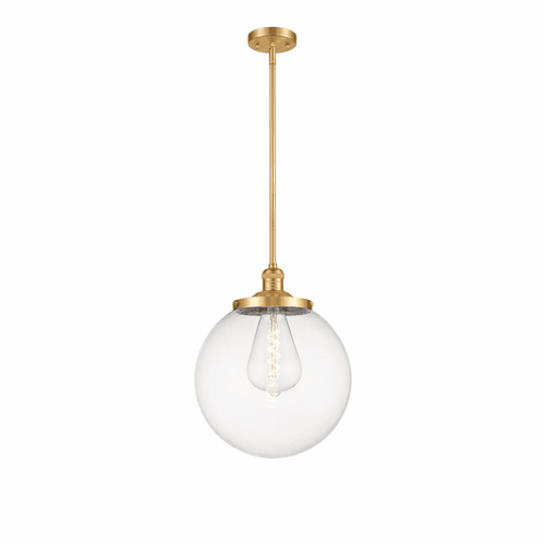 Innovations Beacon 1-LT 14" Pendant - Satin Gold - 201S-SG-G202-14-LED