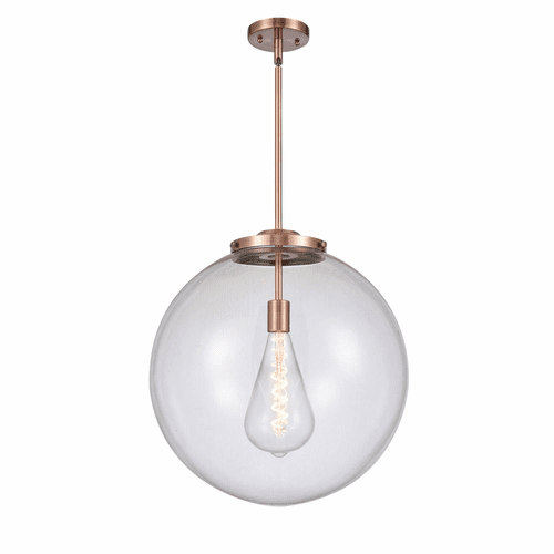 Innovations Beacon 1-LT 18" Pendant - Antique Copper - 221-1S-AC-G202-18-LED