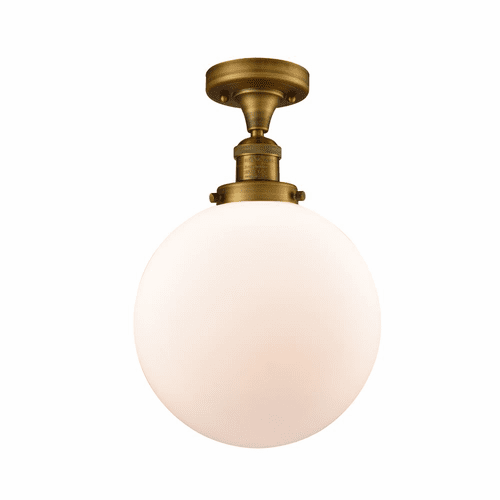 Innovations Beacon Semi-Flush Mount - Brushed Brass - 517-1CH-BB-G201-10